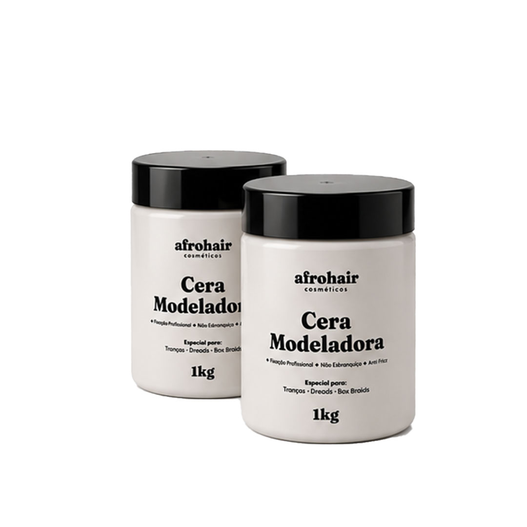 Kit 2 Ceras Modeladoras para Tranças Afrohair 1kg Profissional