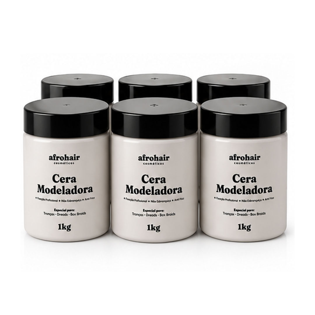 Combo 6 Ceras Modeladoras Profissionais Tranças Afrohair 1kg