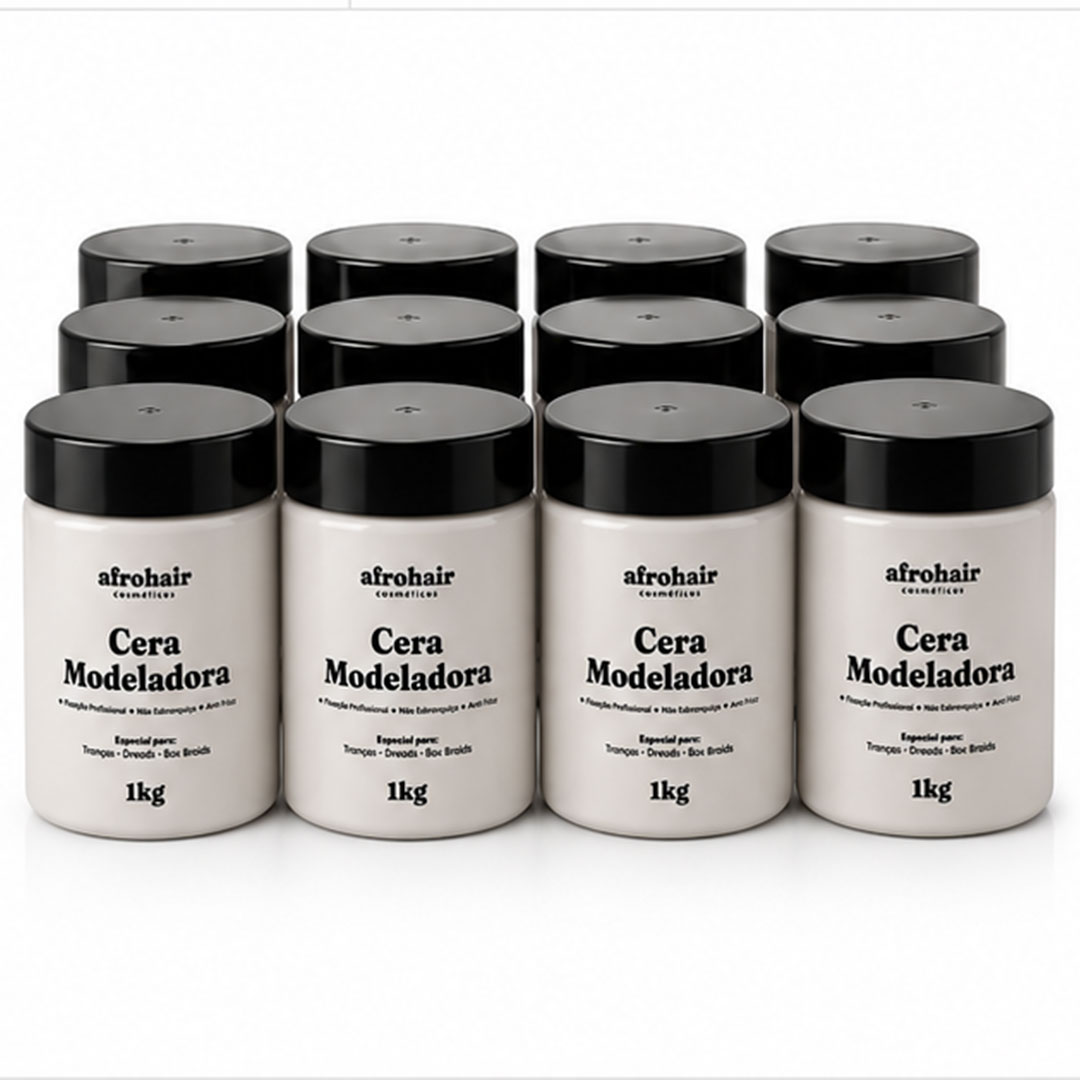 Kit 12 Ceras Modeladora Tranças Afrohair 1kg Profissional Atacado